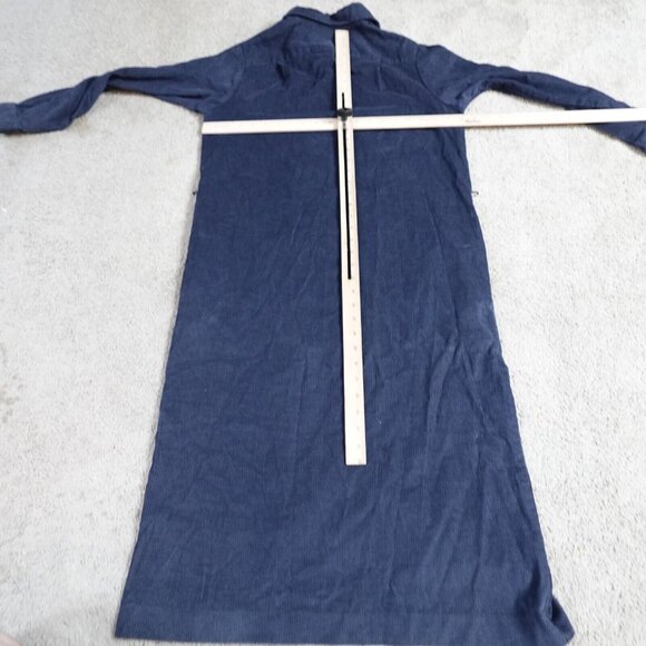 Vintage LL Bean Dress 10 Blue Corduroy Modest Prairie Cottagecore Plant Mom USA - Picture 4 of 11